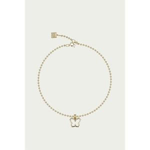 NEW F+H STUDIOS y2k butterfly charm necklace in gold/clear